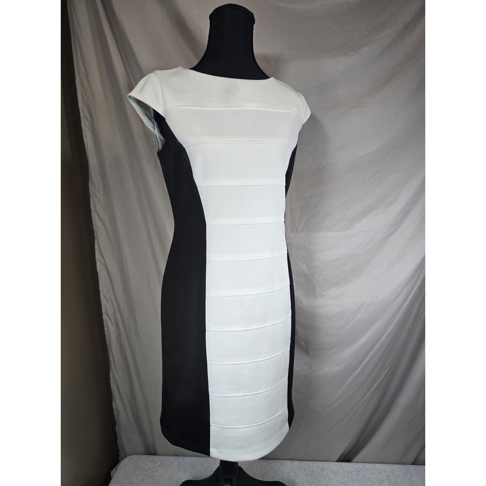 Studio One New York Womens White And‎ Black Dress Size 4